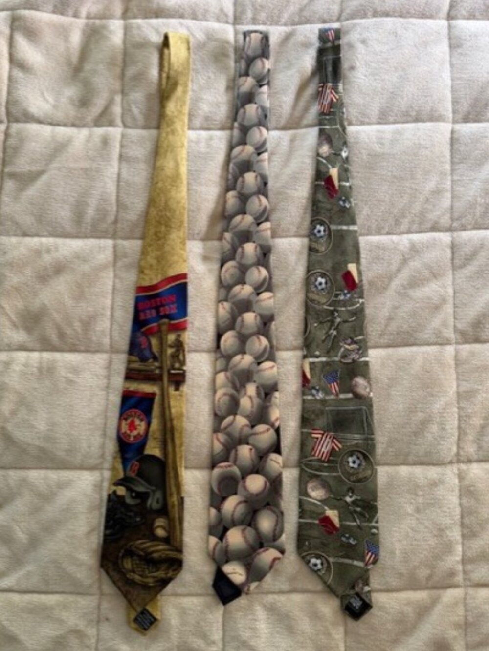 Red Sox, Baseball & Soccer Men's Ties (3 pieces)